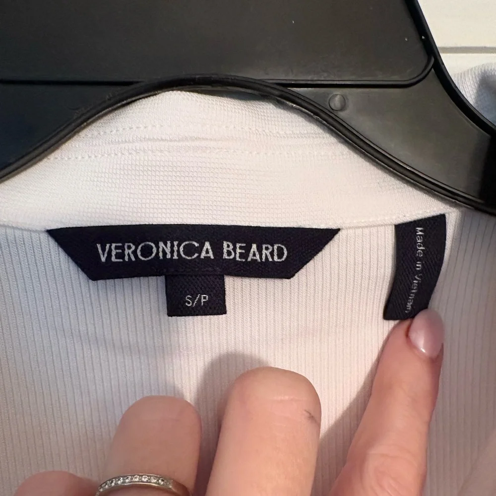 NWOT Veronica Beard Kearney Open Collar Polo Shirt - Picture 8 of 13